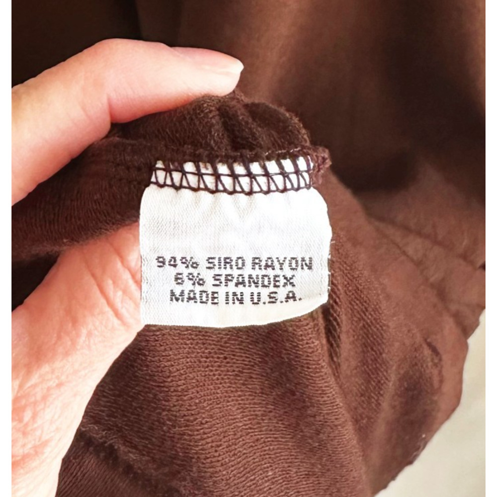 Bryn Walker Zia Rayon Tunic Dress Medium Brown Oversized Lagenlook Minimalist - Picture 7 of 10